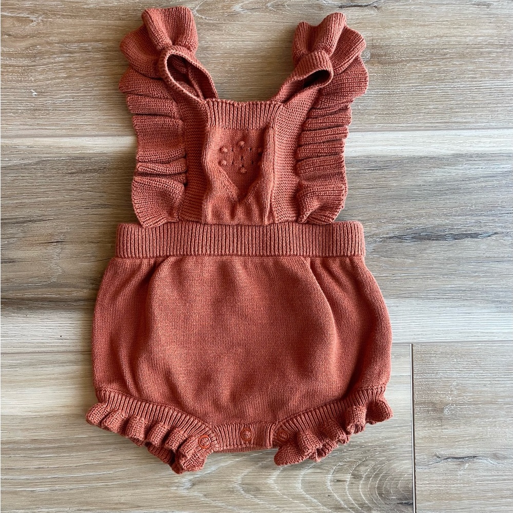 Cat & Jack Terracotta Knit Baby Romper